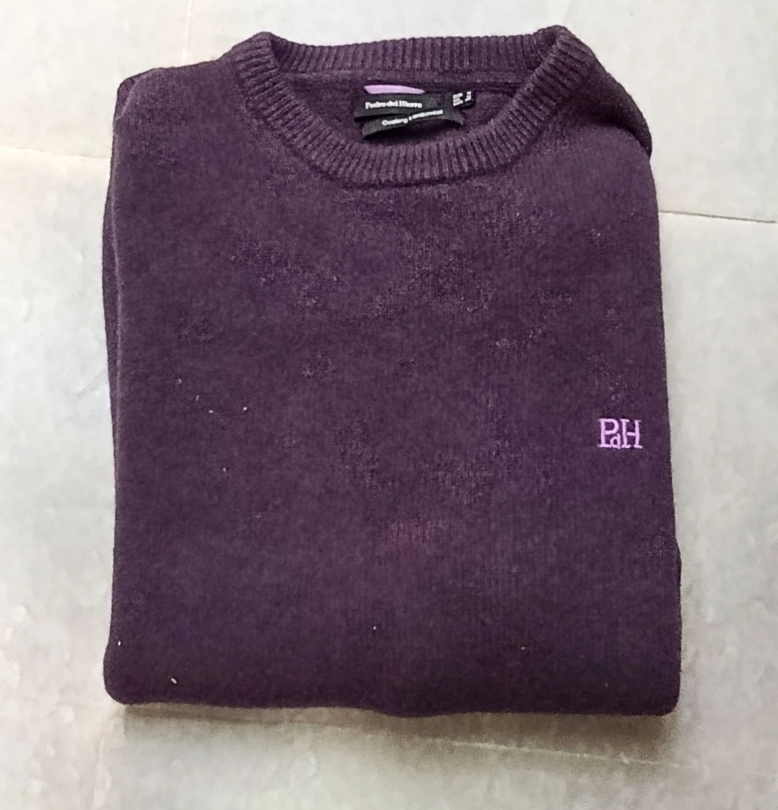 Jersey morado Pedro del Hierro (Lana Geelong Lambswool) / Pedro del Hierro purple sweater (Geelong Lambswool, Talla / Size M) – photo 5